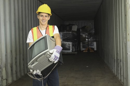 Professional waste removal services in action